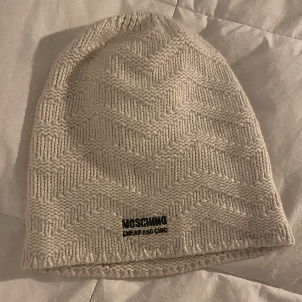 Moschino Cheap and Chic Cream Beanie